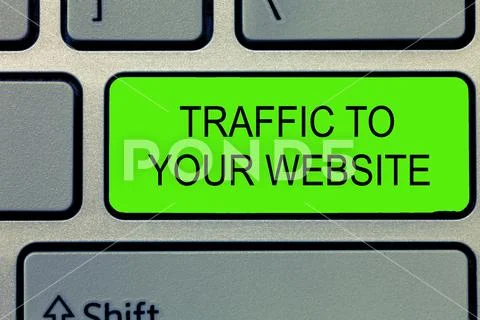 Conceptual hand writing showing Traffic To Your Website. Business photo text Stock Photos