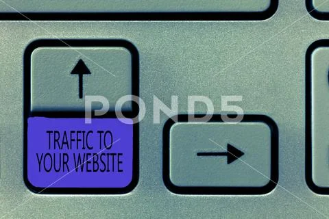 Conceptual hand writing showing Traffic To Your Website. Business photo Stock Photos