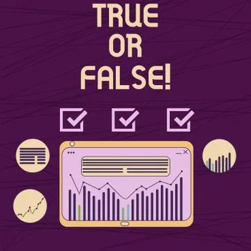 Conceptual hand writing showing True Or Falsequestion. Business photo showcasing Stock Illustration