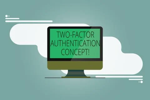 Conceptual hand writing showing Two Factor Authentication Concept. Business 库存插图