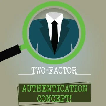Conceptual hand writing showing Two Factor Authentication Concept. Business Stockillustratie