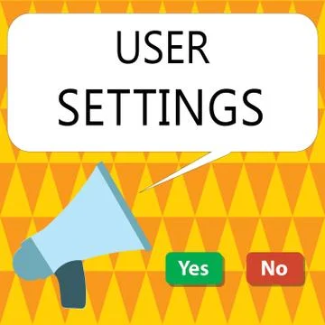 Conceptual hand writing showing User Settings. Business photo showcasing 스톡 일러스트