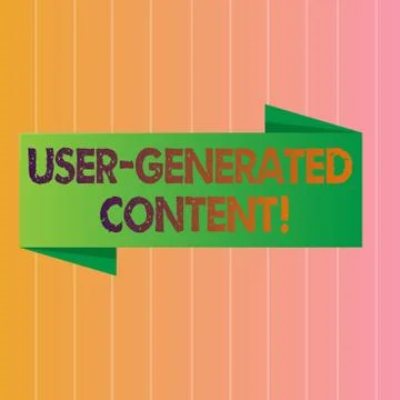 Conceptual hand writing showing User Generated Content. Business photo text Stock Illustration