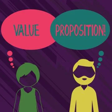 Conceptual hand writing showing Value Proposition. Business photo showcasing 스톡 일러스트