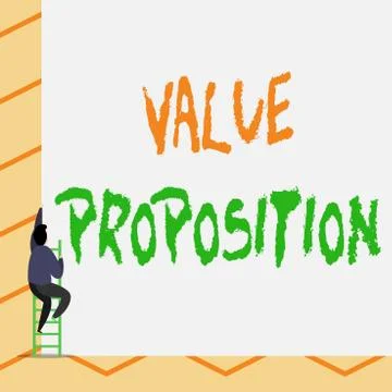 Conceptual hand writing showing Value Proposition. Business photo text feature Stock Illustration