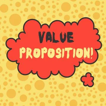 Conceptual hand writing showing Value Proposition. Business photo showcasing Stock Illustration