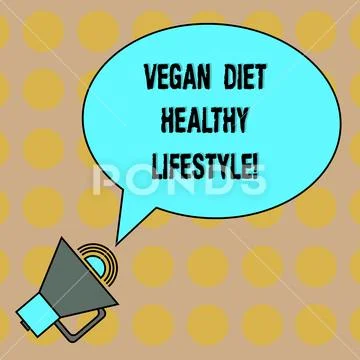 Conceptual hand writing showing Vegan Diet Healthy Lifestyle. Business photo Stock Illustration