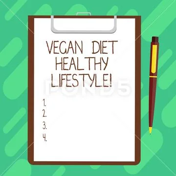 Conceptual hand writing showing Vegan Diet Healthy Lifestyle. Business photo Stock Illustration