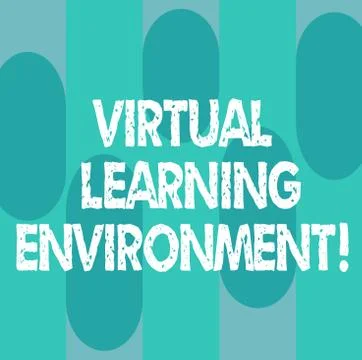 Conceptual hand writing showing Virtual Learning Environment. Business photo 스톡 일러스트