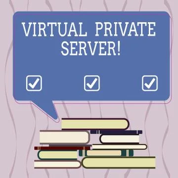 Conceptual hand writing showing Virtual Private Server. Business photo text sold Stock Illustration