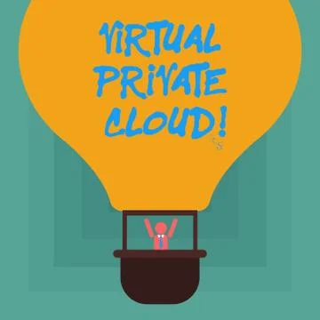 Conceptual hand writing showing Virtual Private Cloud. Business photo showcasing Stock Illustration