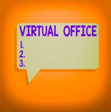 Conceptual hand writing showing Virtual Office. Business photo showcasing Stock Illustration