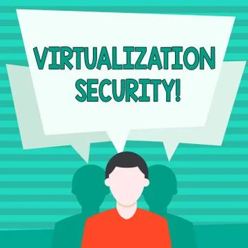 Conceptual hand writing showing Virtualization Security. Business photo showc Stockillustratie