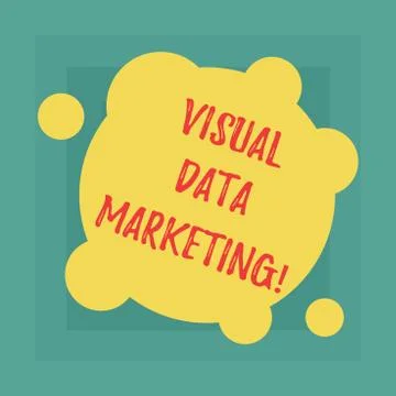Conceptual hand writing showing Visual Data Marketing. Business photo showcasing 스톡 일러스트