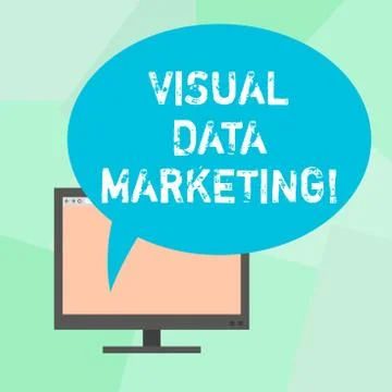 Conceptual hand writing showing Visual Data Marketing. Business photo text Use Stock Illustration