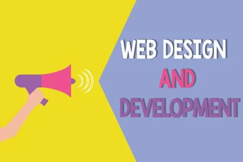 Conceptual hand writing showing Web Design And Development. Business photo Stock-Illustration