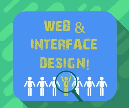 Conceptual hand writing showing Web And Interface Design. Business photo text Stock Illustration