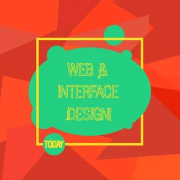 Conceptual hand writing showing Web And Interface Design. Business photo Stock Illustration