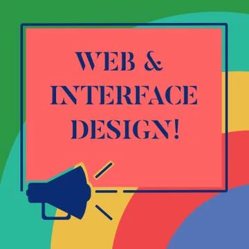 Conceptual hand writing showing Web And Interface Design. Business photo Illustrazione stock