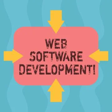 Conceptual hand writing showing Web Software Development. Business photo Stock Illustration