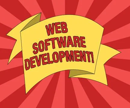 Conceptual hand writing showing Web Software Development. Business photo text Stock Illustration