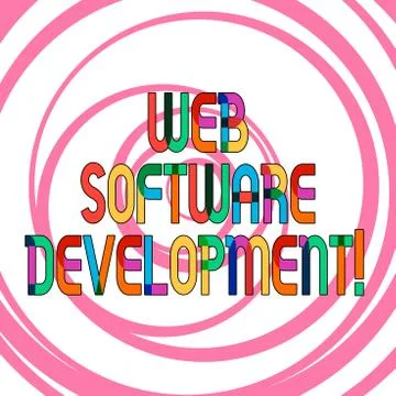 Conceptual hand writing showing Web Software Development. Business photo Illustrazione stock