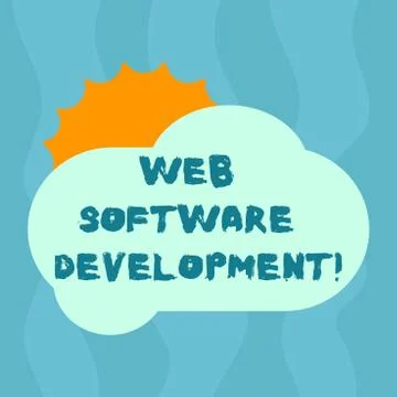 Conceptual hand writing showing Web Software Development. Business photo text 스톡 일러스트