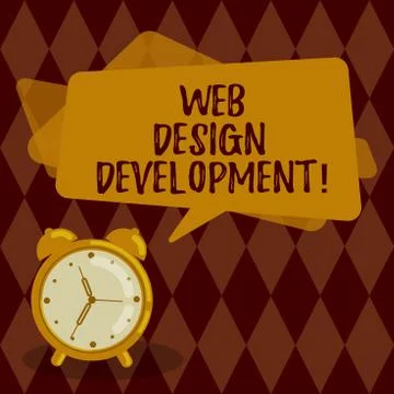 Conceptual hand writing showing Web Design Development. Business photo Illustrazione stock