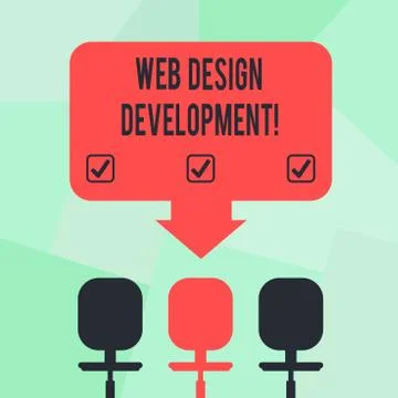 Conceptual hand writing showing Web Design Development. Business photo text 스톡 일러스트
