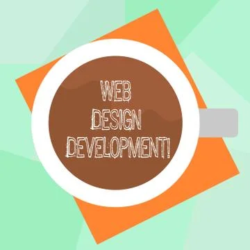 Conceptual hand writing showing Web Design Development. Business photo text 스톡 일러스트