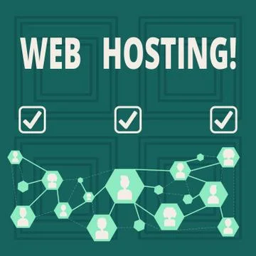 Conceptual hand writing showing Web Hosting. Business photo showcasing Server Stock Illustration