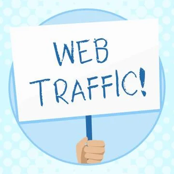 Conceptual hand writing showing Web Traffic. Business photo text amount of data イラスト素材