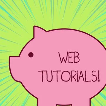 Conceptual hand writing showing Web Tutorials. Business photo text Self study Stock Illustration