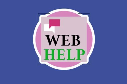 Conceptual hand writing showing Web Help. Business photo text procedural or Stock Illustration