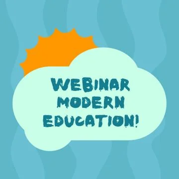 Conceptual hand writing showing Webinar Modern Education. Business photo text Stock-Illustration