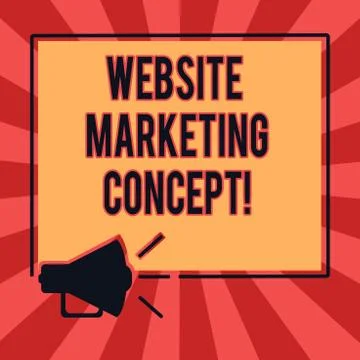 Conceptual hand writing showing Website Marketing Concept. Business photo text Illustrazione stock