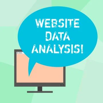 Conceptual hand writing showing Website Data Analysis. Business photo text Illustrazione stock