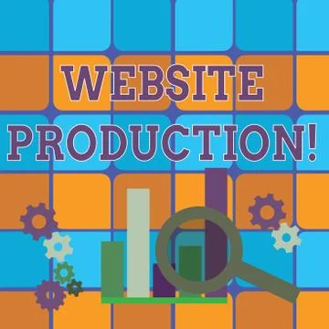 Conceptual hand writing showing Website Production. Business photo text process Stock Illustration