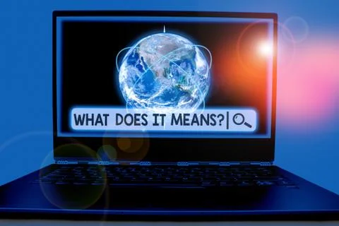 Conceptual hand writing showing What Does It Means Question. Business photo text 写真素材