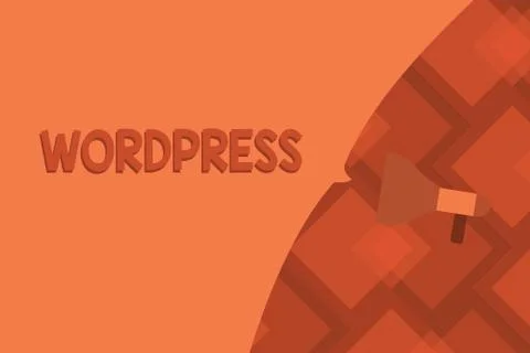 Conceptual hand writing showing Wordpress. Business photo text free source 스톡 일러스트