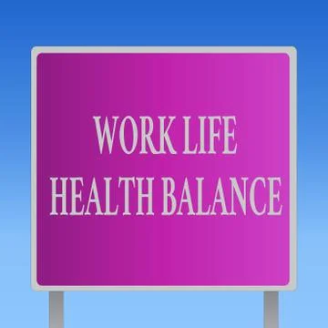 Conceptual hand writing showing Work Life Health Balance. Business photo text Stock Illustration