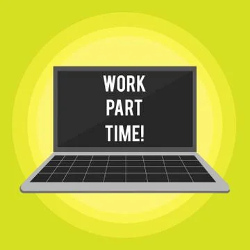 Conceptual hand writing showing Work Part Time. Business photo text A job that Stock Illustration