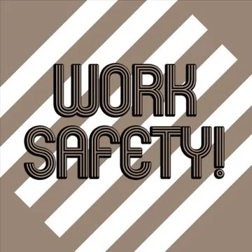 Conceptual hand writing showing Work Safety. Business photo showcasing polici Stock Illustration