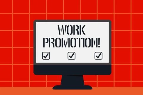 Conceptual hand writing showing Work Promotion. Business photo text advancement Stock Illustration