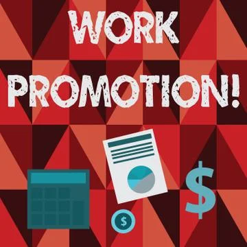 Conceptual hand writing showing Work Promotion. Business photo text advancement Stock Illustration
