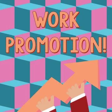 Conceptual hand writing showing Work Promotion. Business photo text advancement Stock Illustration