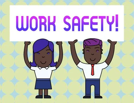 Conceptual hand writing showing Work Safety. Business photo text policies and Stock Illustration