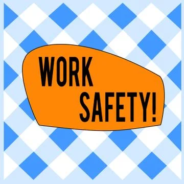 Conceptual hand writing showing Work Safety. Business photo text policies and Stock Illustration