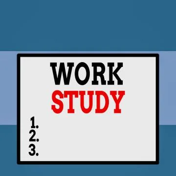 Conceptual hand writing showing Work Study. Business photo text college program 库存插图