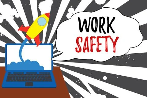 Conceptual hand writing showing Work Safety. Business photo showcasing policies Stock Illustration